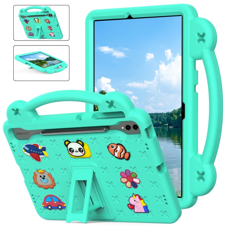 For Samsung Galaxy Tab S10+12.4 X820 Handle Kickstand Children EVA Shockproof Tablet Case(Mint Green) - Tab S10+ Cases by PMC Jewellery | Online Shopping South Africa | PMC Jewellery | Buy Now Pay Later Mobicred