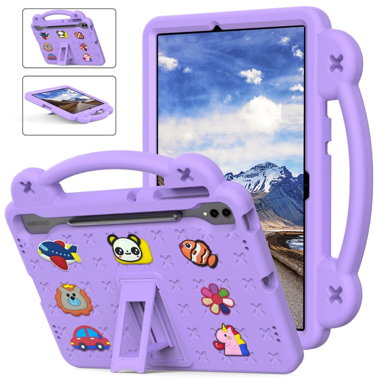 For Samsung Galaxy Tab S10+12.4 X820 Handle Kickstand Children EVA Shockproof Tablet Case(Light Purple) - Tab S10+ Cases by PMC Jewellery | Online Shopping South Africa | PMC Jewellery | Buy Now Pay Later Mobicred