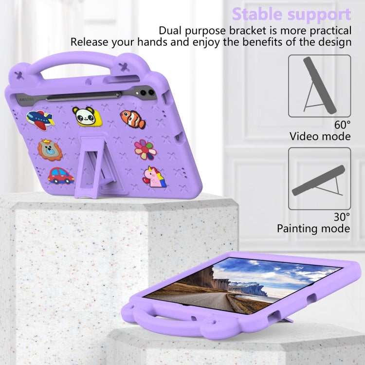 For Samsung Galaxy Tab S10+12.4 X820 Handle Kickstand Children EVA Shockproof Tablet Case(Light Purple) - Tab S10+ Cases by PMC Jewellery | Online Shopping South Africa | PMC Jewellery | Buy Now Pay Later Mobicred