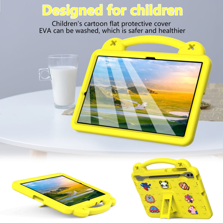 For Samsung Galaxy Tab S10+12.4 X820 Handle Kickstand Children EVA Shockproof Tablet Case(Yellow) - Tab S10+ Cases by PMC Jewellery | Online Shopping South Africa | PMC Jewellery | Buy Now Pay Later Mobicred