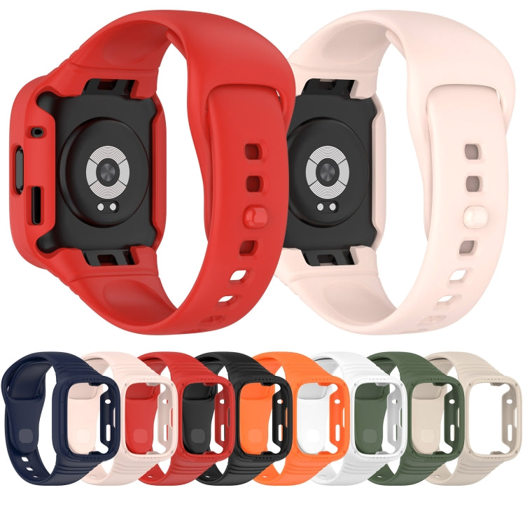 For Redmi Watch 3 Integrated Fully Enclosed Silicone Watch Band(Ivory White) - Watch Bands by PMC TechLife | Online Shopping South Africa | PMC TechLife | Buy Now Pay Later Mobicred
