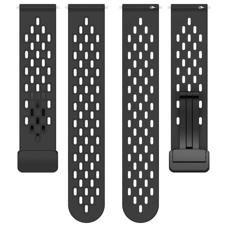 For Garmin Forerunner 55 20mm Folding Magnetic Clasp Silicone Watch Band(Red) - Watch Bands by PMC TechLife | Online Shopping South Africa | PMC TechLife
