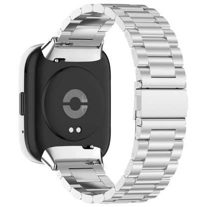 For Redmi Watch 3 Active Three Bead Stainless Steel Metal Watch Band(Silver) - Watch Bands by PMC Jewellery | Online Shopping South Africa | PMC Jewellery