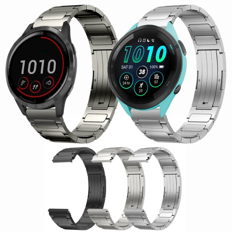 For Garmin Forerunner 255 22mm I-Shaped Titanium Alloy Watch Band(Grey) - Watch Bands by PMC TechLife | Online Shopping South Africa | PMC TechLife