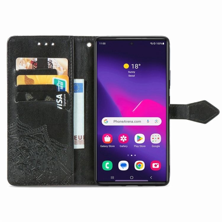 For Samsung Galaxy S25 Ultra 5G Mandala Flower Embossed Leather Phone Case(Black) - Galaxy S25 Ultra 5G Cases by PMC Jewellery | Online Shopping South Africa | PMC Jewellery | Buy Now Pay Later Mobicred