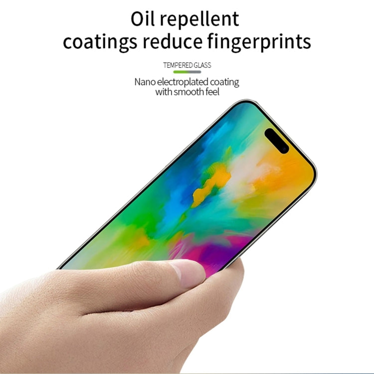 For iPhone 16 Plus PINWUYO 9H 3D Curved Full Screen Explosion-proof Tempered Glass Film(Black) - iPhone 16 Plus Tempered Glass by PINWUYO | Online Shopping South Africa | PMC TechLife | Buy Now Pay Later Mobicred