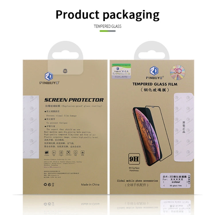 For iPhone 16e PINWUYO 9H 3D Curved Full Screen Explosion-proof Tempered Glass Film(Black) - iPhone 16e Tempered Glass by PINWUYO | Online Shopping South Africa | PMC TechLife | Buy Now Pay Later Mobicred