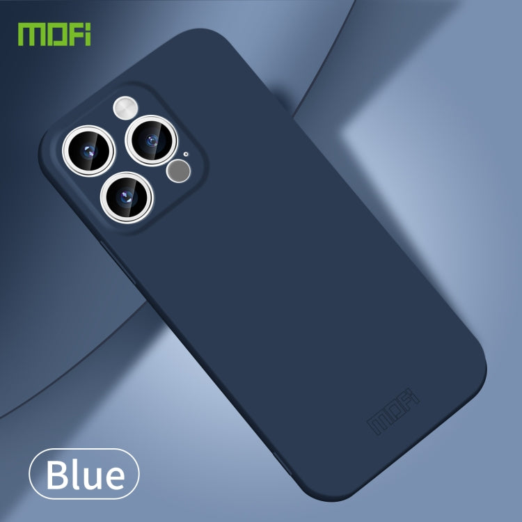 For iPhone 15 Pro Max MOFI Qin Series Skin Feel All-inclusive Silicone Phone Case(Blue) - iPhone 15 Pro Max Cases by MOFI | Online Shopping South Africa | PMC TechLife