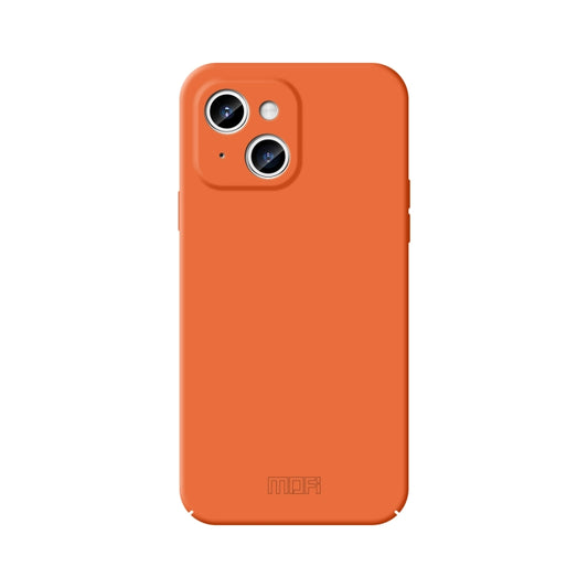 For iPhone 15 Plus MOFI Qin Series Skin Feel All-inclusive Silicone Phone Case(Orange) - iPhone 15 Plus Cases by MOFI | Online Shopping South Africa | PMC Jewellery