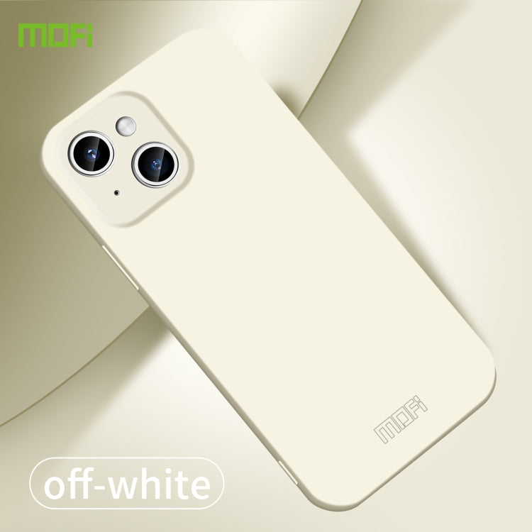 For iPhone 15 Plus MOFI Qin Series Skin Feel All-inclusive Silicone Phone Case(Beige) - iPhone 15 Plus Cases by MOFI | Online Shopping South Africa | PMC TechLife