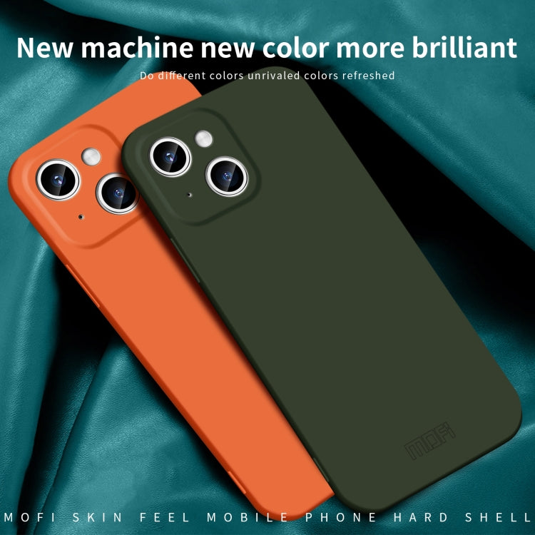 For iPhone 15 Plus MOFI Qin Series Skin Feel All-inclusive Silicone Phone Case(Beige) - iPhone 15 Plus Cases by MOFI | Online Shopping South Africa | PMC TechLife