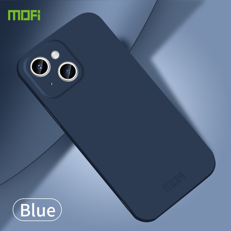 For iPhone 14 Plus MOFI Qin Series Skin Feel All-inclusive PC Phone Case(Blue) - iPhone 14 Plus Cases by MOFI | Online Shopping South Africa | PMC Jewellery