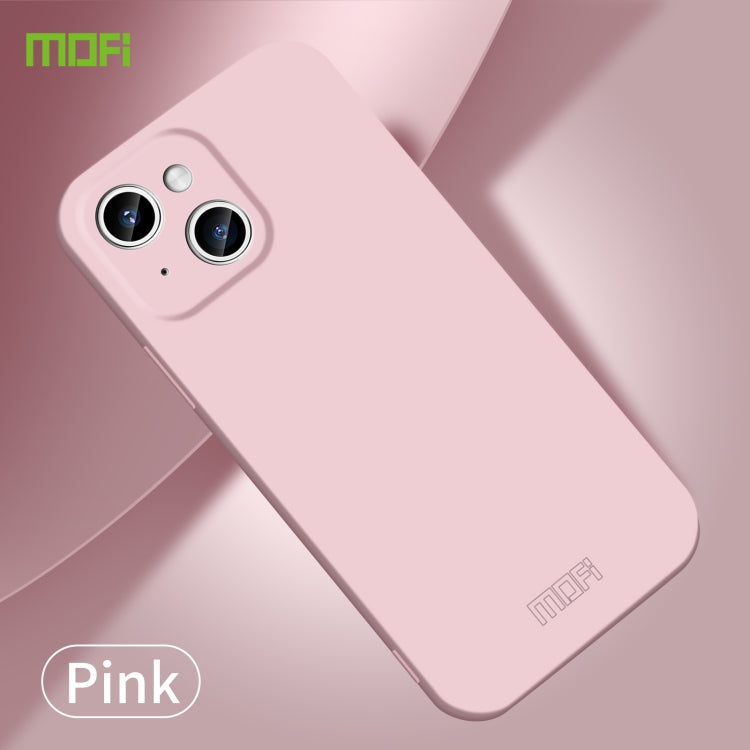 For iPhone 14 Plus MOFI Qin Series Skin Feel All-inclusive PC Phone Case(Pink) - iPhone 14 Plus Cases by MOFI | Online Shopping South Africa | PMC Jewellery