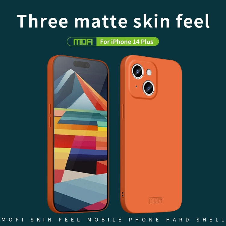 For iPhone 14 Plus MOFI Qin Series Skin Feel All-inclusive PC Phone Case(Pink) - iPhone 14 Plus Cases by MOFI | Online Shopping South Africa | PMC TechLife