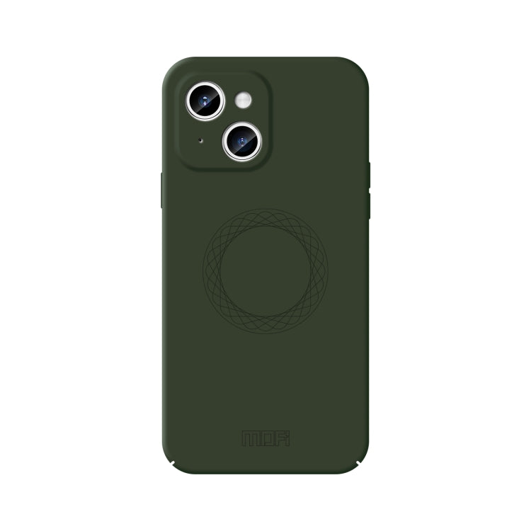 For iPhone 15 Plus MOFI Qin Series Magsafe Skin Feel All-inclusive Silicone Phone Case(Green) - iPhone 15 Plus Cases by MOFI | Online Shopping South Africa | PMC Jewellery