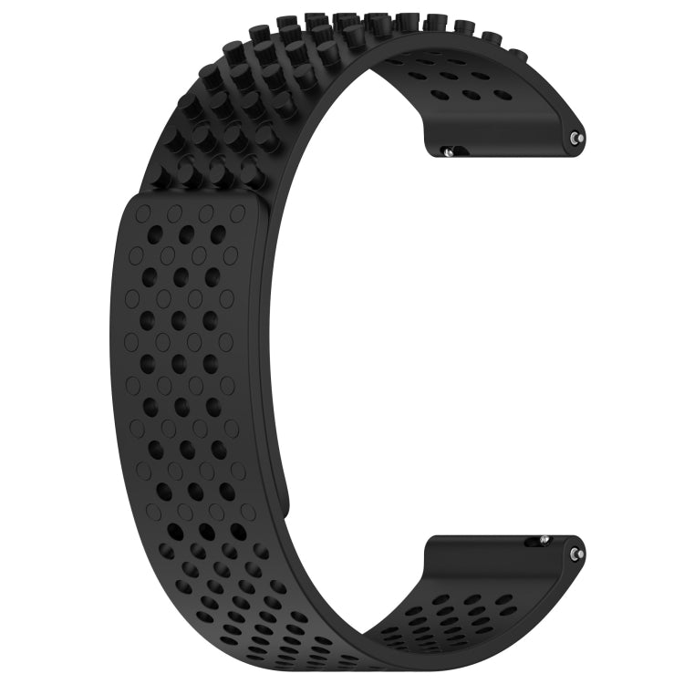 For Xiaomi MI Watch Color 22mm Holes Breathable 3D Dots Silicone Watch Band(Black) - Watch Bands by PMC Jewellery | Online Shopping South Africa | PMC Jewellery