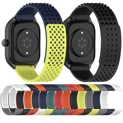 For Xiaomi Watch S2 42mm 22mm Holes Breathable 3D Dots Silicone Watch Band(Lime Green) - Watch Bands by PMC Jewellery | Online Shopping South Africa | PMC Jewellery