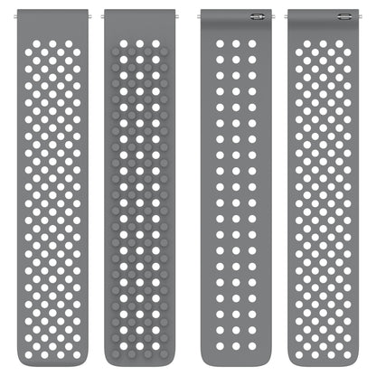 For Xiaomi Watch S1 Active 22mm Holes Breathable 3D Dots Silicone Watch Band(White+Grey) - Watch Bands by PMC Jewellery | Online Shopping South Africa | PMC Jewellery