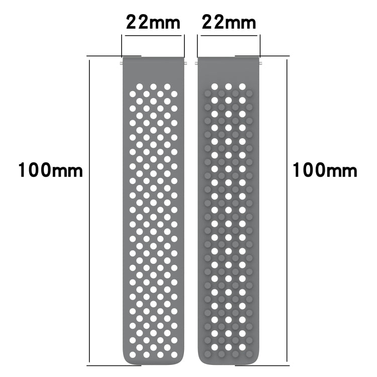 For Xiaomi MI Watch S1 22mm Holes Breathable 3D Dots Silicone Watch Band(Orange+White) - Watch Bands by PMC Jewellery | Online Shopping South Africa | PMC Jewellery