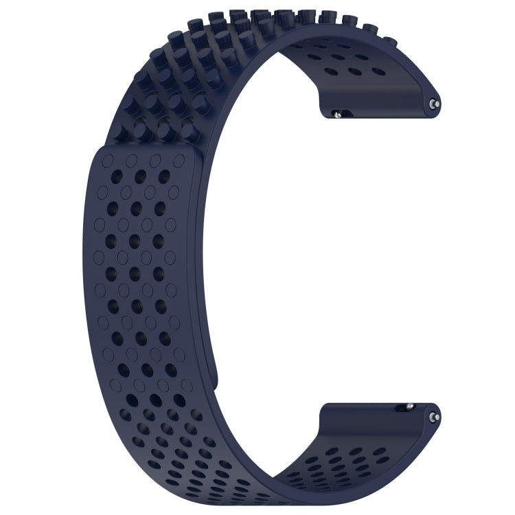 For Amazfit GTR 3 Pro 22mm Holes Breathable 3D Dots Silicone Watch Band(Midnight Blue) - Watch Bands by PMC Jewellery | Online Shopping South Africa | PMC Jewellery