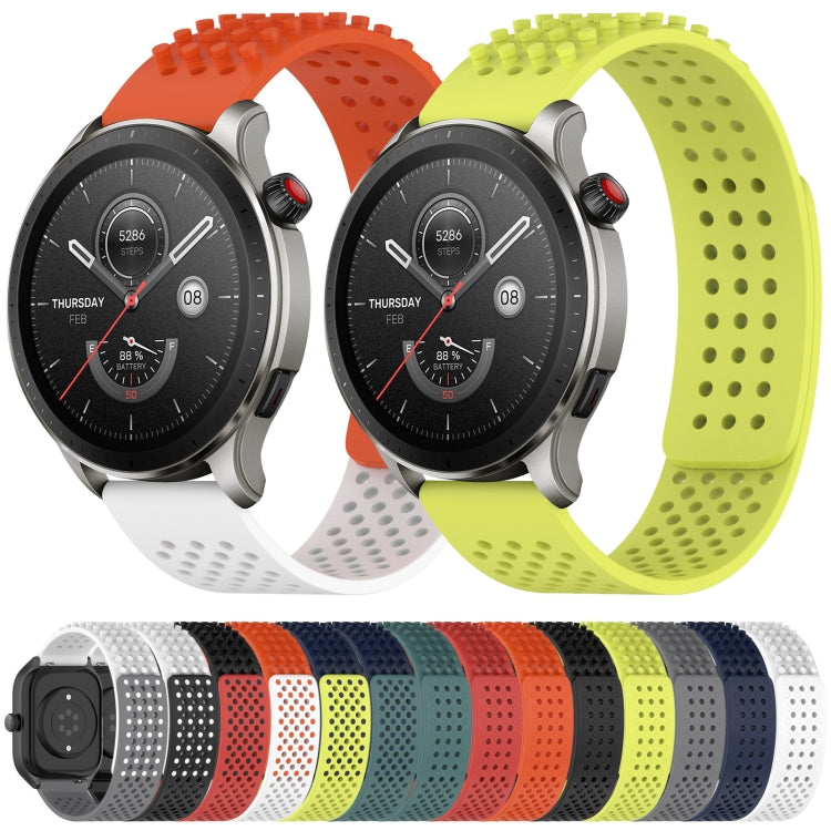 For Amazfit 3 22mm Holes Breathable 3D Dots Silicone Watch Band(Midnight Blue) - Watch Bands by PMC TechLife | Online Shopping South Africa | PMC TechLife