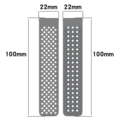 For Amazfit GTR 3 22mm Holes Breathable 3D Dots Silicone Watch Band(White) - Watch Bands by PMC Jewellery | Online Shopping South Africa | PMC Jewellery