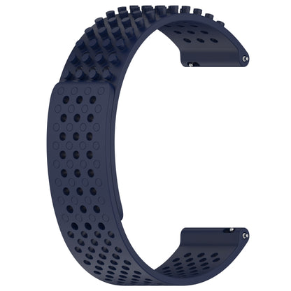 For Garmin Forerunner 255 22mm Holes Breathable 3D Dots Silicone Watch Band(Midnight Blue) - Watch Bands by PMC Jewellery | Online Shopping South Africa | PMC Jewellery