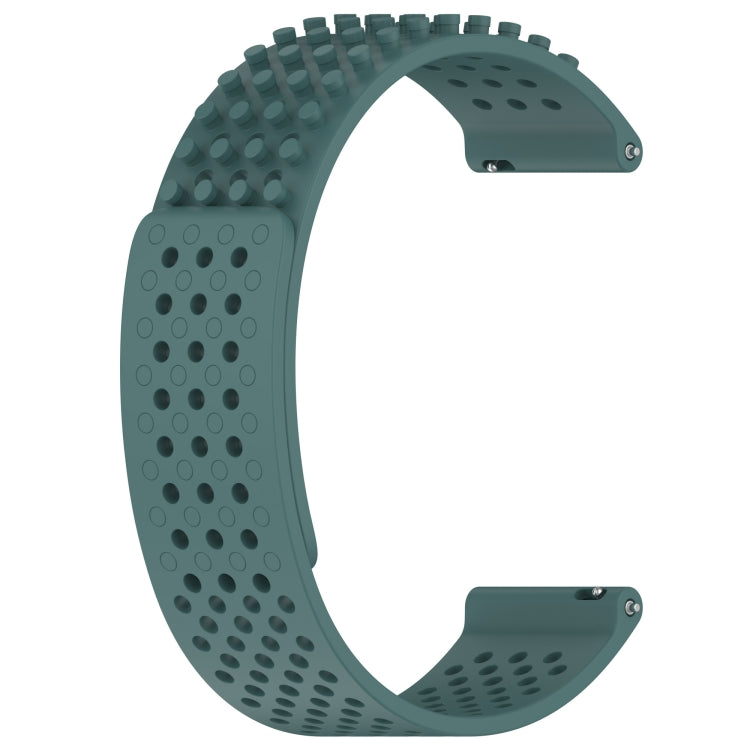 For Garmin Venu 3 22mm Holes Breathable 3D Dots Silicone Watch Band(Olive Green) - Watch Bands by PMC Jewellery | Online Shopping South Africa | PMC Jewellery