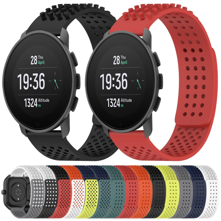 For SUUNTO 5 Peak 22mm Holes Breathable 3D Dots Silicone Watch Band(Grey) -  by PMC TechLife | Online Shopping South Africa | PMC TechLife