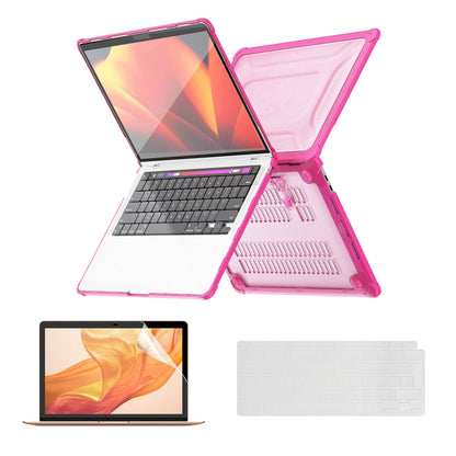 For MacBook Air 13.3 A2179/A2337 ENKAY Hat-Prince 3 in 1 Protective Bracket Case Cover Hard Shell with TPU Keyboard Film / PET Screen Protector, Version:EU(Pink) - MacBook Air Cases by ENKAY | Online Shopping South Africa | PMC Jewellery | Buy Now Pay Later Mobicred