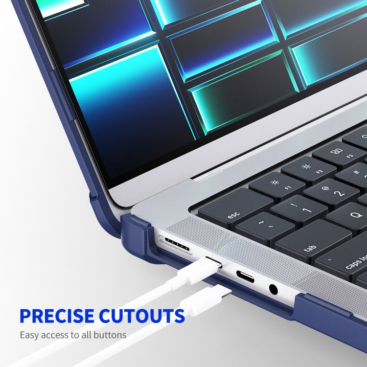 For MacBook Pro 14.2 A2442/A2779 ENKAY Hat-Prince 3 in 1 Protective Bracket Case Cover Hard Shell with TPU Keyboard Film / PET Screen Protector, Version:EU(Black) - MacBook Pro Cases by ENKAY | Online Shopping South Africa | PMC Jewellery | Buy Now Pay Later Mobicred