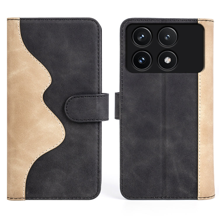 For Xiaomi Redmi K70 Stitching Horizontal Flip Leather Phone Case(Black) - K70 Cases by PMC Jewellery | Online Shopping South Africa | PMC Jewellery | Buy Now Pay Later Mobicred