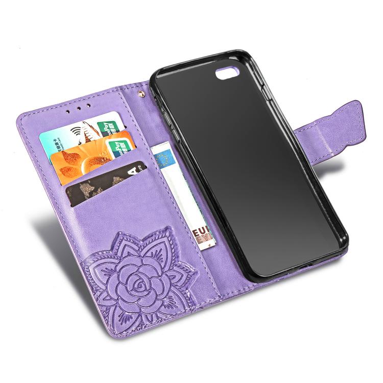 For iPhone 16e Butterfly Love Flower Embossed Leather Phone Case(Lavender) - free shipping - PMC TechLife - Order now!