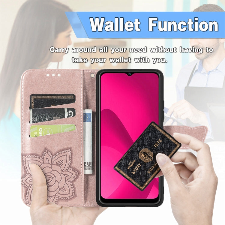 For iPhone 16e Butterfly Love Flower Embossed Leather Phone Case(Pink) - iPhone 16e Cases by PMC TechLife | Online Shopping South Africa | PMC TechLife | Buy Now Pay Later Mobicred