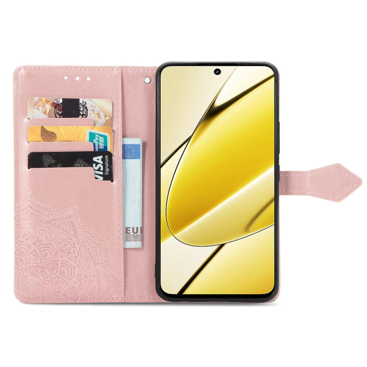 For Realme 11  5G Mandala Flower Embossed Leather Phone Case(Rose Gold) - Realme Cases by PMC TechLife | Online Shopping South Africa | PMC TechLife | Buy Now Pay Later Mobicred