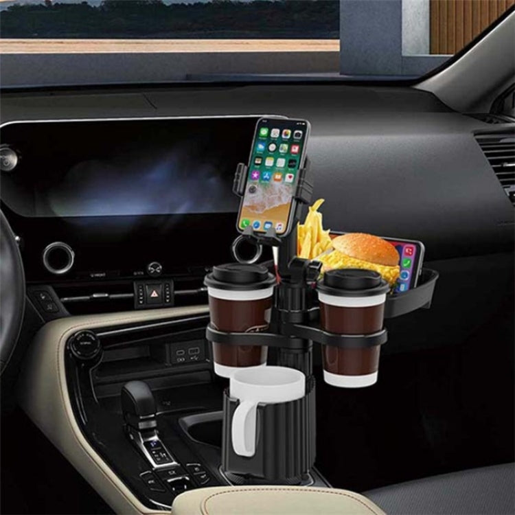 A06 Multifunctional Car Cup Mug Bottle Holder Mobile Phone Mount Stand Food Snack Tray Table(Grey) - Car Drink Holders by PMC TechLife | Online Shopping South Africa | PMC TechLife | Buy Now Pay Later Mobicred