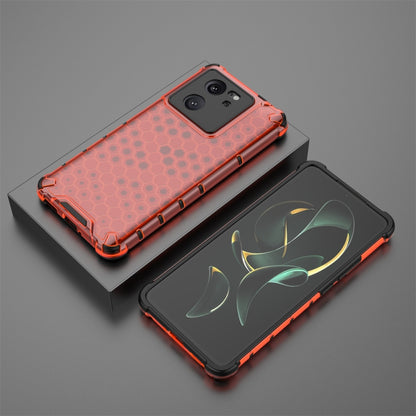 For Redmi K60 Ultra Shockproof Honeycomb Phone Case(Red) - Redmi K60 Ultra Cases by PMC Jewellery | Online Shopping South Africa | PMC Jewellery | Buy Now Pay Later Mobicred