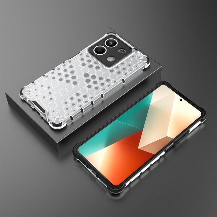 For Redmi Note 13 Shockproof Honeycomb Phone Case(White) - Note 13 Cases by PMC TechLife | Online Shopping South Africa | PMC TechLife | Buy Now Pay Later Mobicred