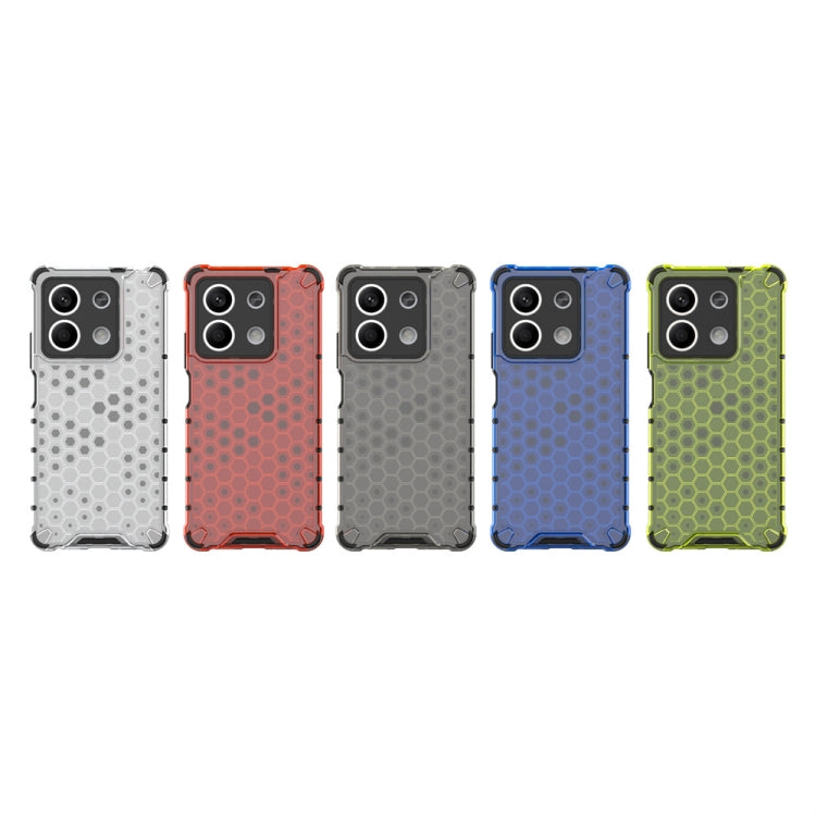For Redmi Note 13 Shockproof Honeycomb Phone Case(Red) - Xiaomi Cases by PMC TechLife | Online Shopping South Africa | PMC TechLife | Buy Now Pay Later Mobicred