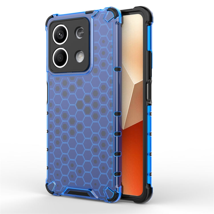 For Redmi Note 13 Shockproof Honeycomb Phone Case(Blue) - Note 13 Cases by PMC TechLife | Online Shopping South Africa | PMC TechLife | Buy Now Pay Later Mobicred