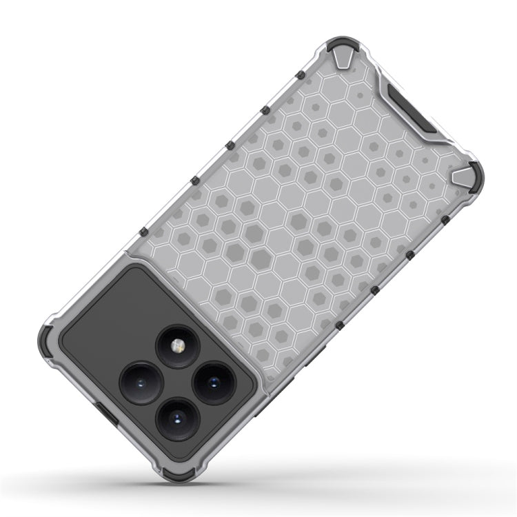 For Redmi K70E Shockproof Honeycomb Phone Case(White) - Xiaomi Cases by PMC TechLife | Online Shopping South Africa | PMC TechLife | Buy Now Pay Later Mobicred