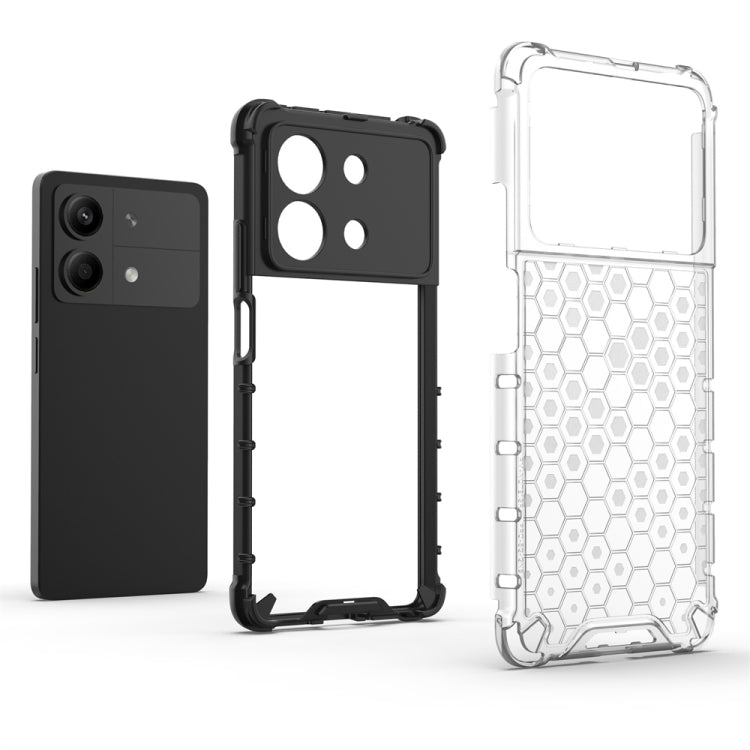 For Redmi Note 13R Pro Shockproof Honeycomb Phone Case(Blue) - Xiaomi Cases by PMC TechLife | Online Shopping South Africa | PMC TechLife | Buy Now Pay Later Mobicred