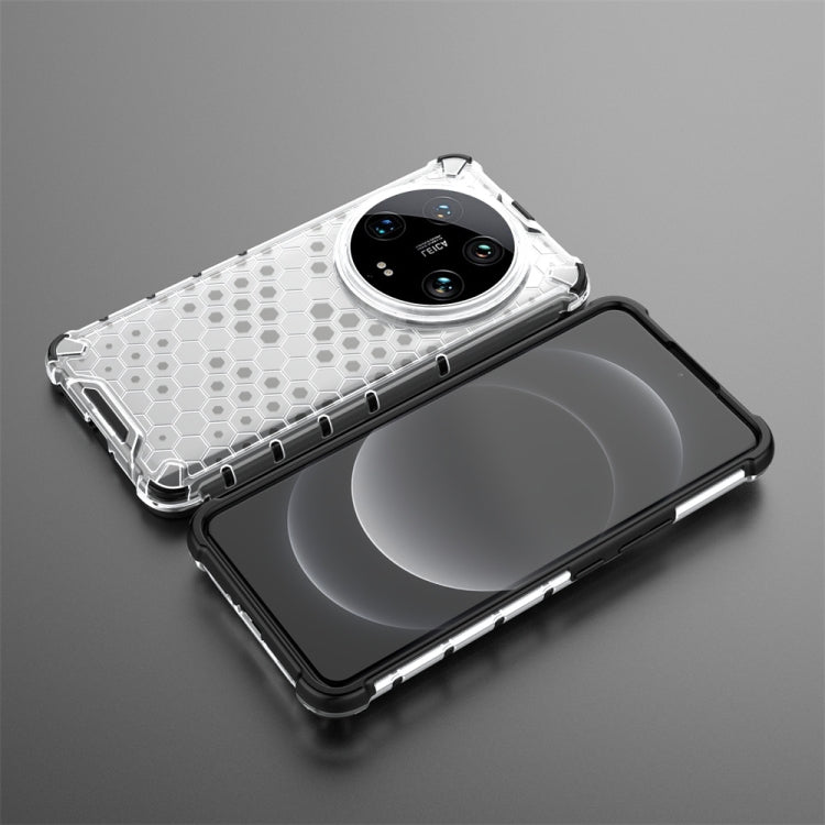For Xiaomi 14 Ultra Shockproof Honeycomb Phone Case(White) - 14 Ultra Cases by PMC TechLife | Online Shopping South Africa | PMC TechLife | Buy Now Pay Later Mobicred