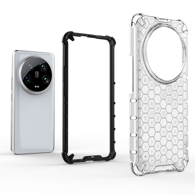For Xiaomi 14 Ultra Shockproof Honeycomb Phone Case(White) - 14 Ultra Cases by PMC TechLife | Online Shopping South Africa | PMC TechLife | Buy Now Pay Later Mobicred