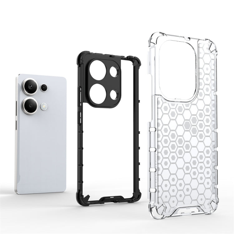 For Redmi Note 13 Pro 4G Shockproof Honeycomb Phone Case(Black) - Note 13 Pro Cases by PMC TechLife | Online Shopping South Africa | PMC TechLife | Buy Now Pay Later Mobicred