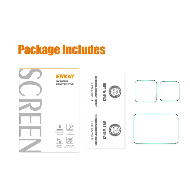 For GoPro HERO12 Black ENKAY Hat-Prince 9H 0.2mm High Alumina-silicon Front ��� Back Camera Tempered Glass Film - Protective Film by ENKAY | Online Shopping South Africa | PMC TechLife | Buy Now Pay Later Mobicred