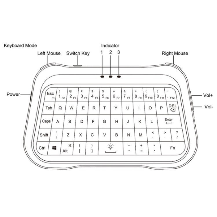 T18 Full Touch Screen 3 Colors Backlit Mute Mini Wireless Keyboard - Wireless Keyboard by PMC Jewellery | Online Shopping South Africa | PMC Jewellery | Buy Now Pay Later Mobicred