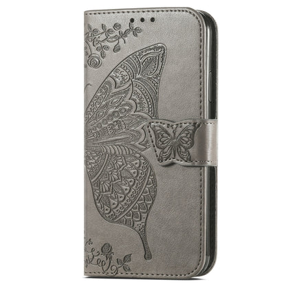 For Xiaomi Redmi K70 Butterfly Love Flower Embossed Leather Phone Case(Grey) - K70 Cases by PMC Jewellery | Online Shopping South Africa | PMC Jewellery | Buy Now Pay Later Mobicred