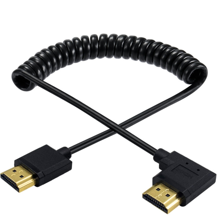 JUNSUNMAY 4K 60Hz HDMI Male to Male HDMI 2.0V Elbow Head Spring Cable, Length:1.2m(Straight) - Cable by JUNSUNMAY | Online Shopping South Africa | PMC Jewellery | Buy Now Pay Later Mobicred