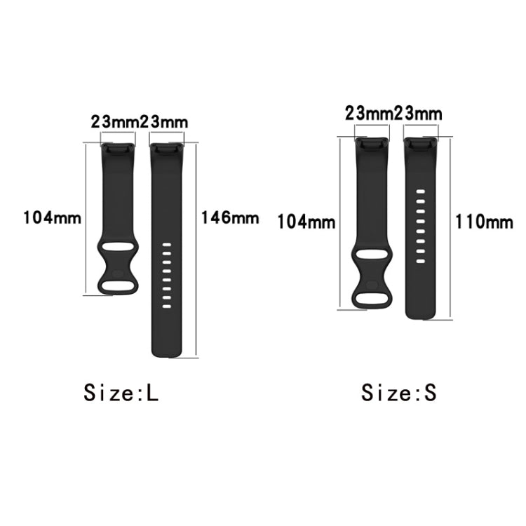 For Fitbit Charge 6 Solid Color Butterfly Buckle Silicone Watch Band, Size:S Size(Light Pink) - Watch Bands by PMC TechLife | Online Shopping South Africa | PMC TechLife | Buy Now Pay Later Mobicred